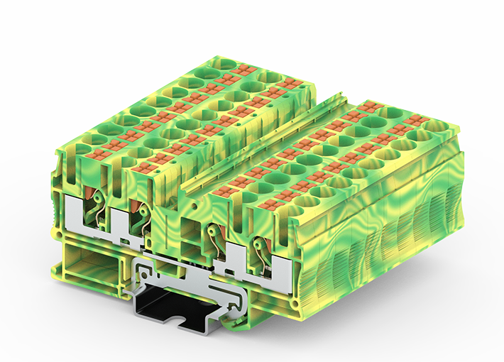 PT Push in Terminal Wire Connector Combined Push In Spring Quick Wiring Din Rail Terminal Block