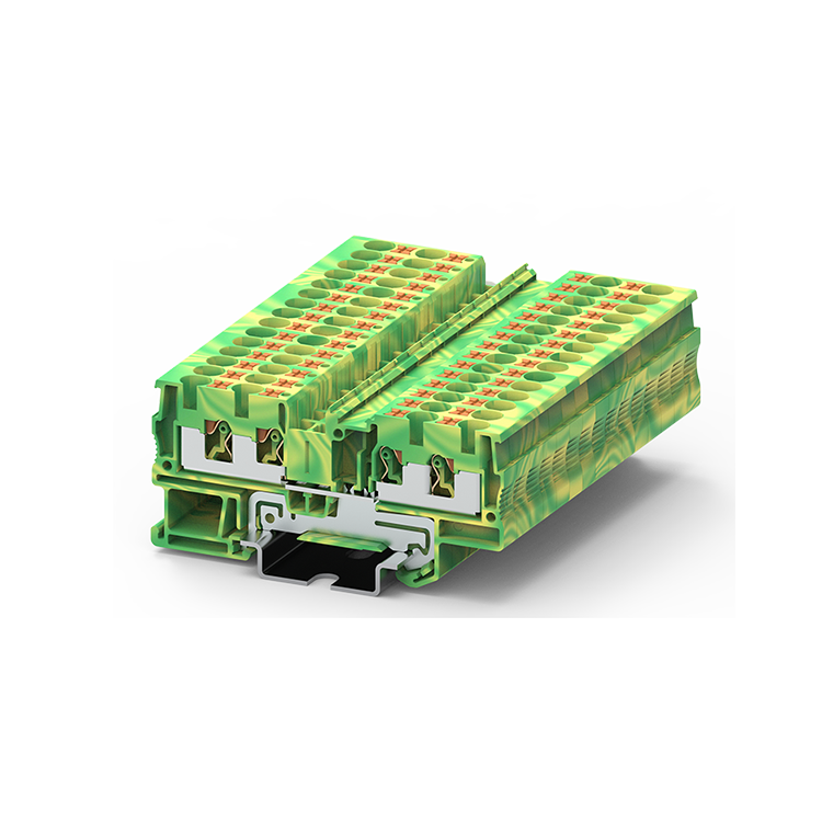 Pt Electrical Din Rail Push In Connector Feed Through Spring Terminal Blocks