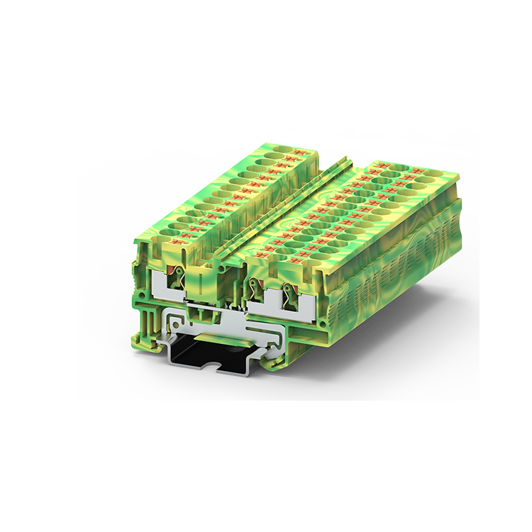 Push-in Terminal Block Pt4-3-PE Screwless Interlocking